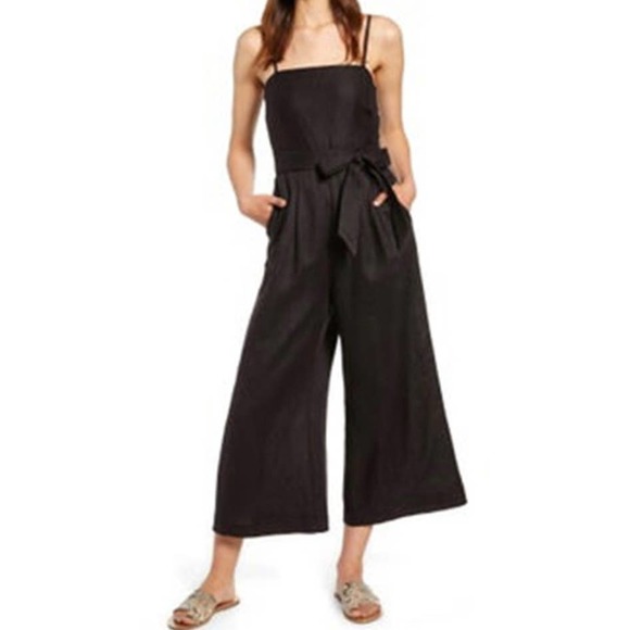 J. Crew Pants - J.Crew Wide Leg Linen Jumpsuit Brown Size 4